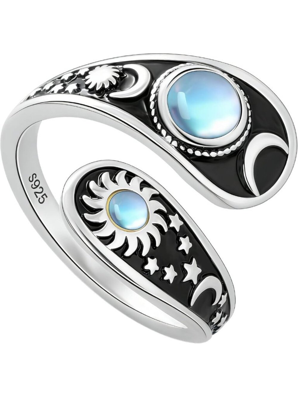 Vintage Boho 925 Sterling Silver Adjustable Spoon Ring - Handmade